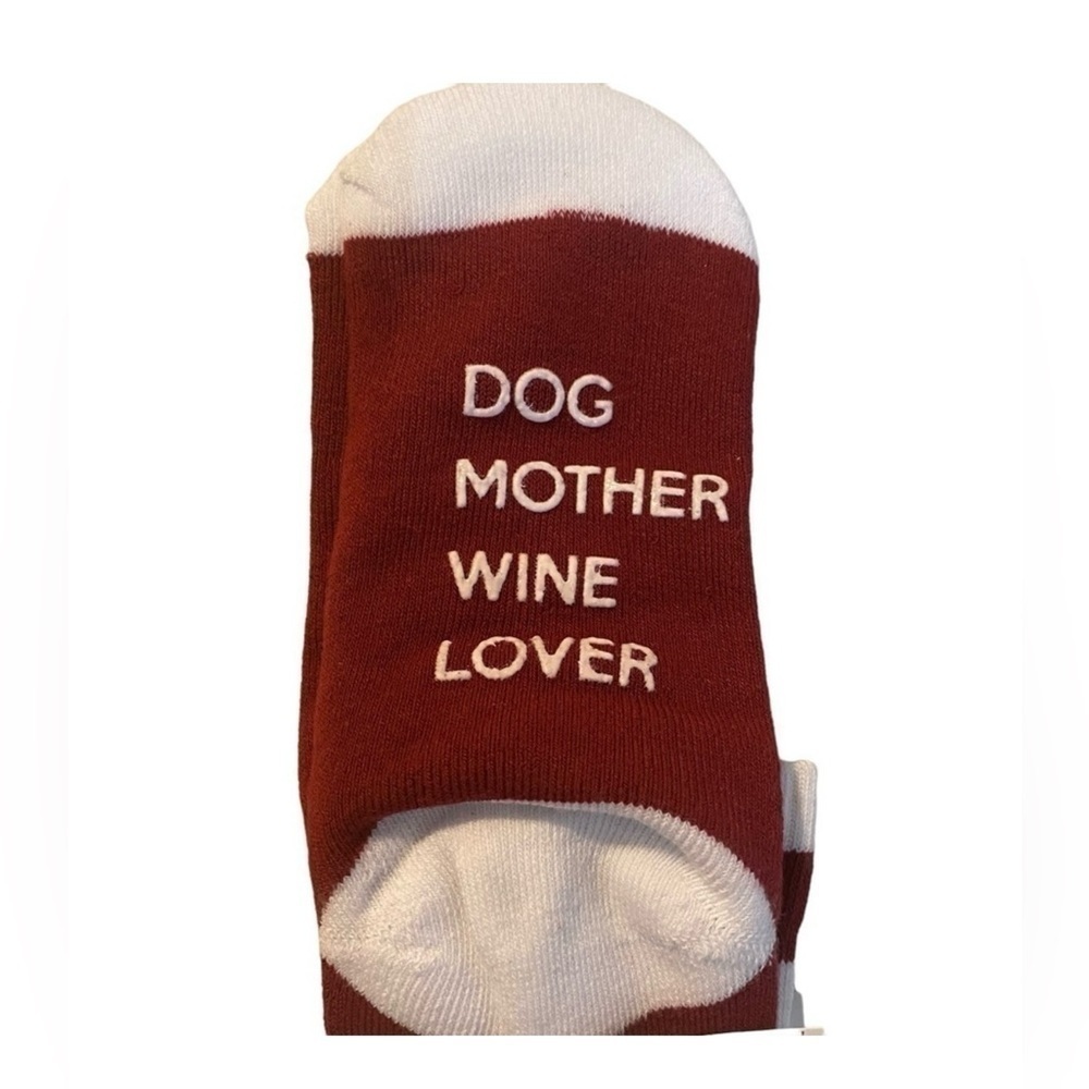 Dog Mother Wine Lover No-Slip Socks